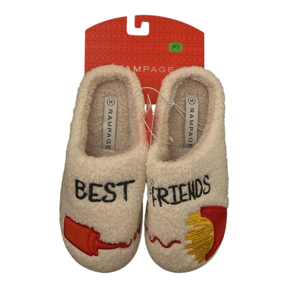 F001: [6.5, 6, 7.5] Best Friends/Ketchup & Fries Slippers